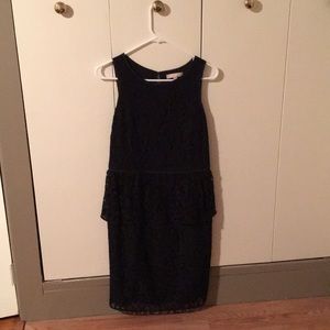 Lacy peplum knee length dress